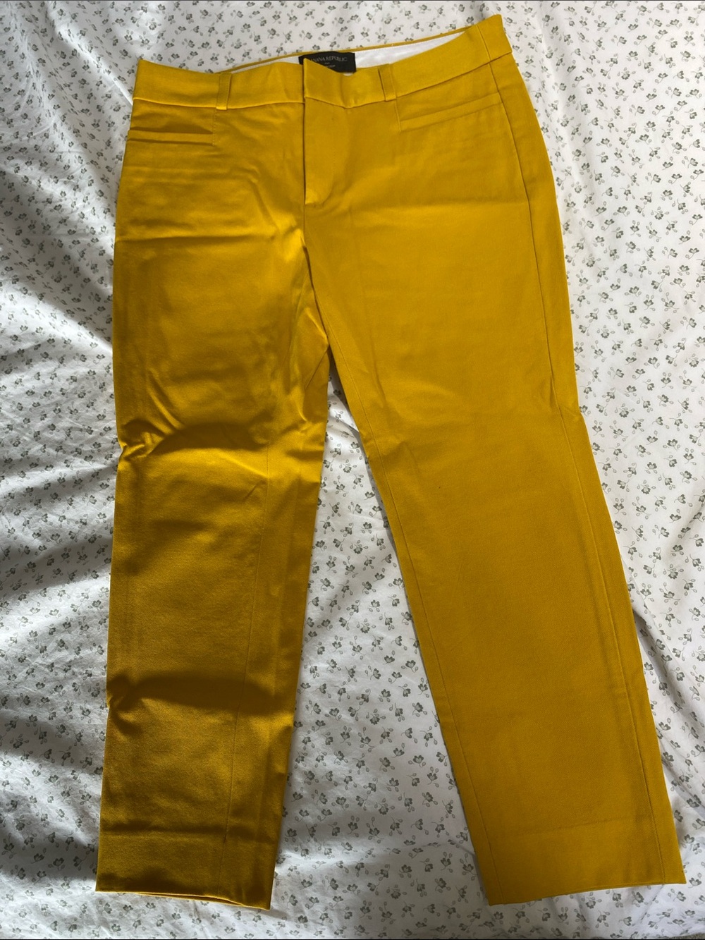 Banana Republic Yellow Crop Pants